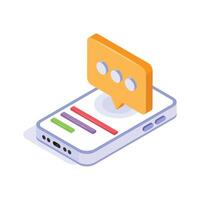 Get this creative icon of messaging app in modern style vector