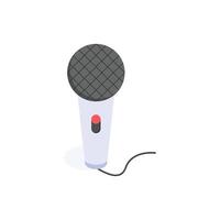 Microphone design isolated on white background, ready to use icon vector