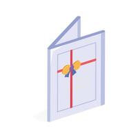 Get this creative icon of greeting card in modern style vector
