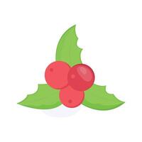 Check this carefully designed christmas berries , know as holy berries vector
