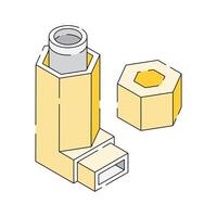 Inhaler device for respiratory relief and asthma management vector