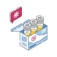 Take a look at this amazing icon of test tubes in modern style vector