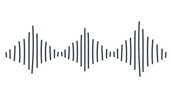 Simple hand drawn sound waves icon, perfect for broadcasting and media related designs. vector