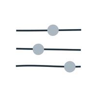 Simple hand drawn sound settings icon, perfect for broadcasting and media related designs. vector