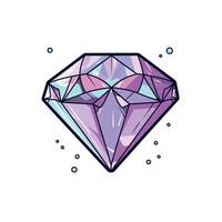 Colorful art of a sparkling diamond reflecting light in a vibrant and playful style vector