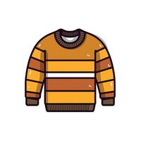 Soft striped sweater design showcasing autumn colors perfect for casual wear in cooler weather vector