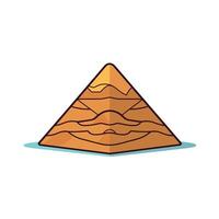 Pyramids stand in desert under bright sun showcasing architectural brilliance of ancient civilizations vector