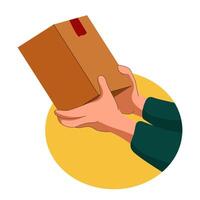 Hands Receive Package vector