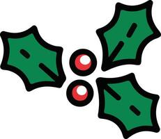 Christmas Mistletoe icon With White Background vector