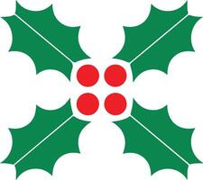 Christmas Mistletoe icon With White Background vector
