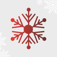 christmas Snow icons of red color vector