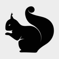 Squirrel animal icons of black color vector