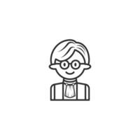 Judge icon on white background. Outline Judge icon Constitutional Court concept. vector