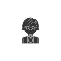 Judge icon on white background. Silhouette Judge icon Constitutional Court concept. vector