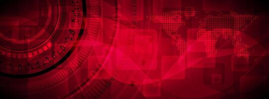 Dark red technology banner design vector