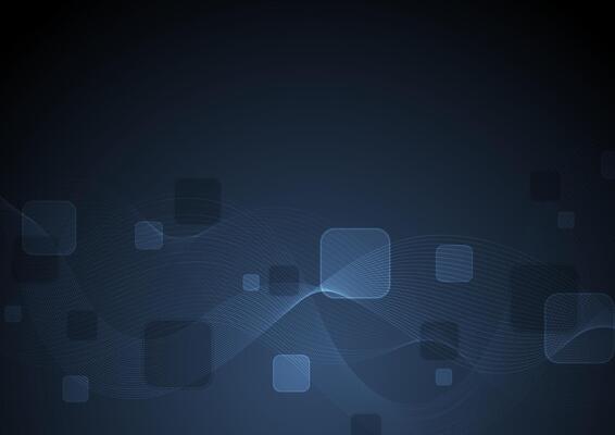 Dark blue abstract squares and waves background