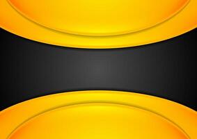 Orange and black abstract corporate background vector