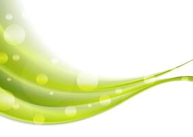 Green shiny abstract waves background vector