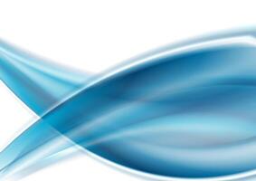 Abstract blue blurred waves background vector