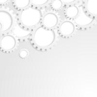 Abstract grey tech paper gears mechanism vector