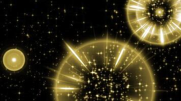 Flashy and rhythmic fireworks, impact production and background materials video