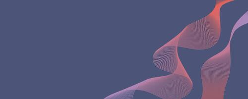 Abstract background with wavy lines. Trendy color of the year 2025 Future Dusk. vector