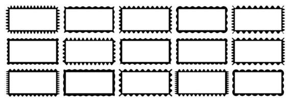 Frame set squiggle style black color vector