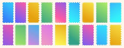 Cloudy wave curve edge borders set gradient vector
