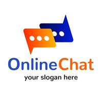 Chat online symbol gradient color style for social media vector