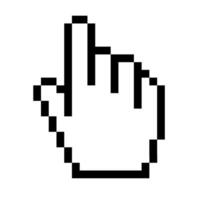 Cursor icon hand flat style vector