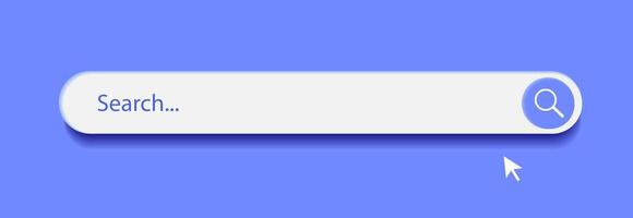 Search bar Internet browser engine 3d style vector