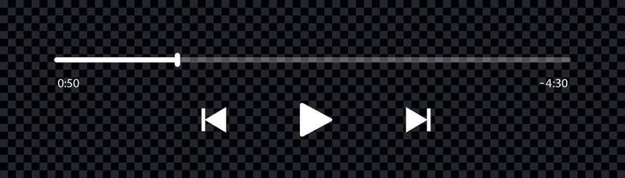 Podcast audio player bar template vector