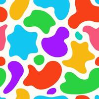 Pattern abstract organic shapes colorful vector