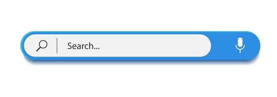 3d search bar Internet browser engine vector