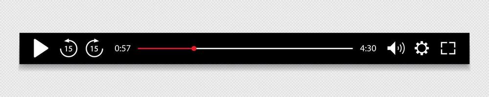 play bar template with button play or pause vector