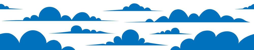 Sky clouds pattern flat style vector