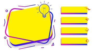 Quiz game menu template colorful style vector