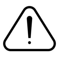 Warning symbol black color for design project vector