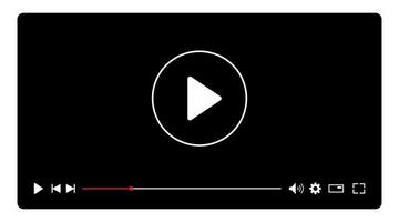 Multimedia player black screen vector