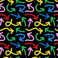 Arrow pattern marker bold colorful style vector