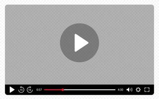 Videoplayer template on checkered back 2 vector