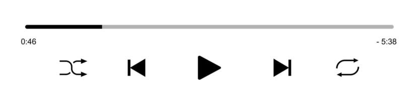 play bar template with button vector