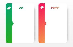 Do and dont infigraphic card template vector