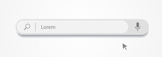 3d search bar Internet browser engine vector