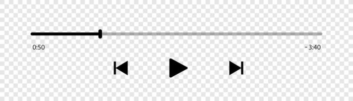 play bar template with button vector