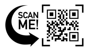 QR code scan icon for mobile apps vector