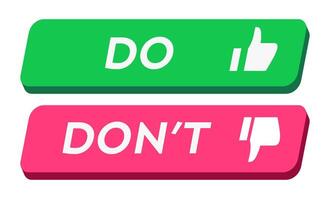 Do and dont sign modern 3d style vector