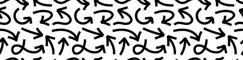 Arrow pattern marker bold style black color vector