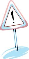 Abstract Exclamation Triangle Sign Illustration for Caution and Alert Graphics vector