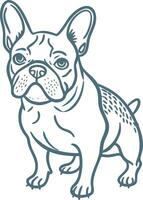 Adorable French Bulldog Illustration for Pet Lovers and Design Projects vector